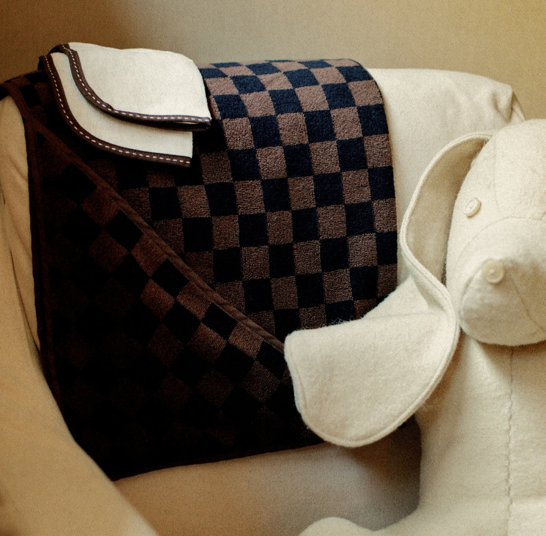 Baina Baby Towelling Set | Tabac + Noir