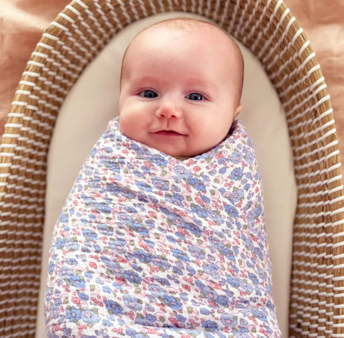 Muslin Swaddle | Liberty Blue