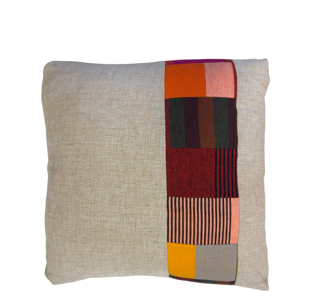 Patchwork Stripe Neutral Base | Neon Rouge