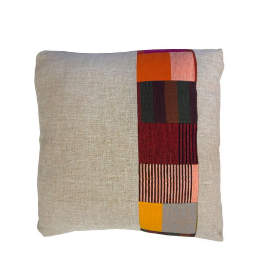Patchwork Stripe Neutral Base | Neon Rouge