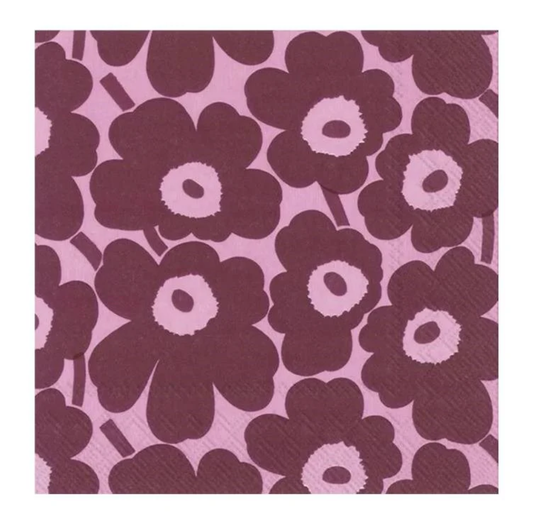 Mini Unikko Pink Napkin  | 20 Pack