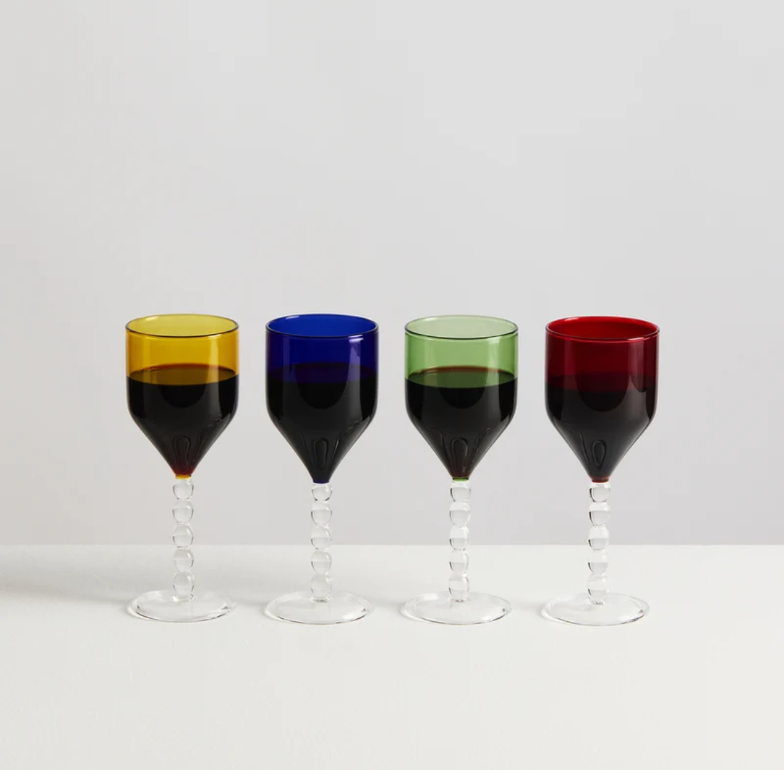 Perle Baroque Wine Glasses | Set of 4