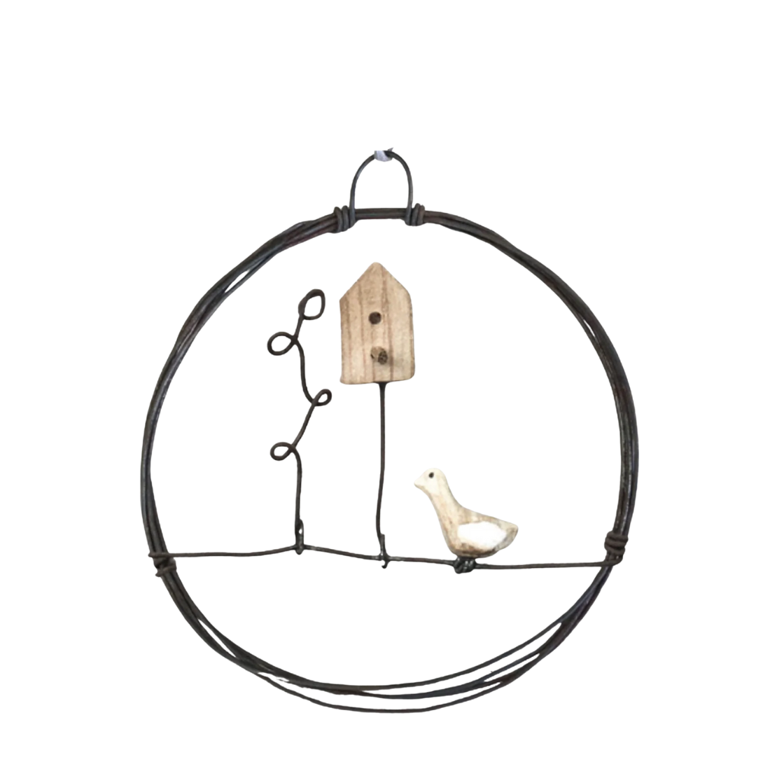 Metal Wreath | Bird House