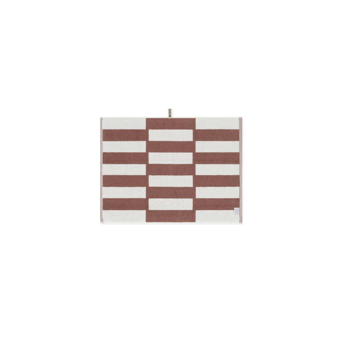 Stack Brick Bath Mat | Coffee + Ivory