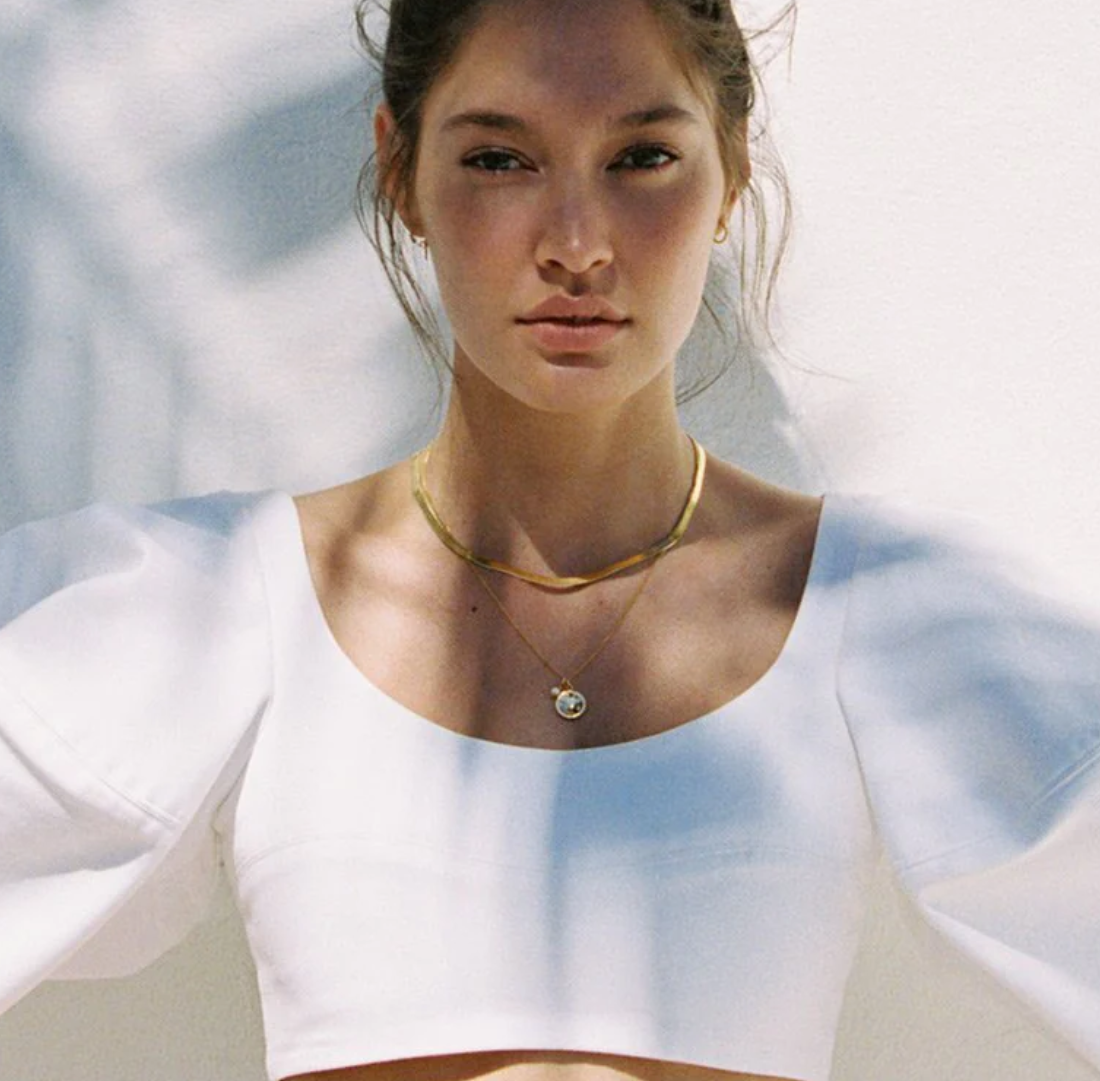 Light Blue Topaz Gemstone | 18k Gold Vermeil