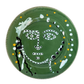 Polka Face Serving Plate | Green