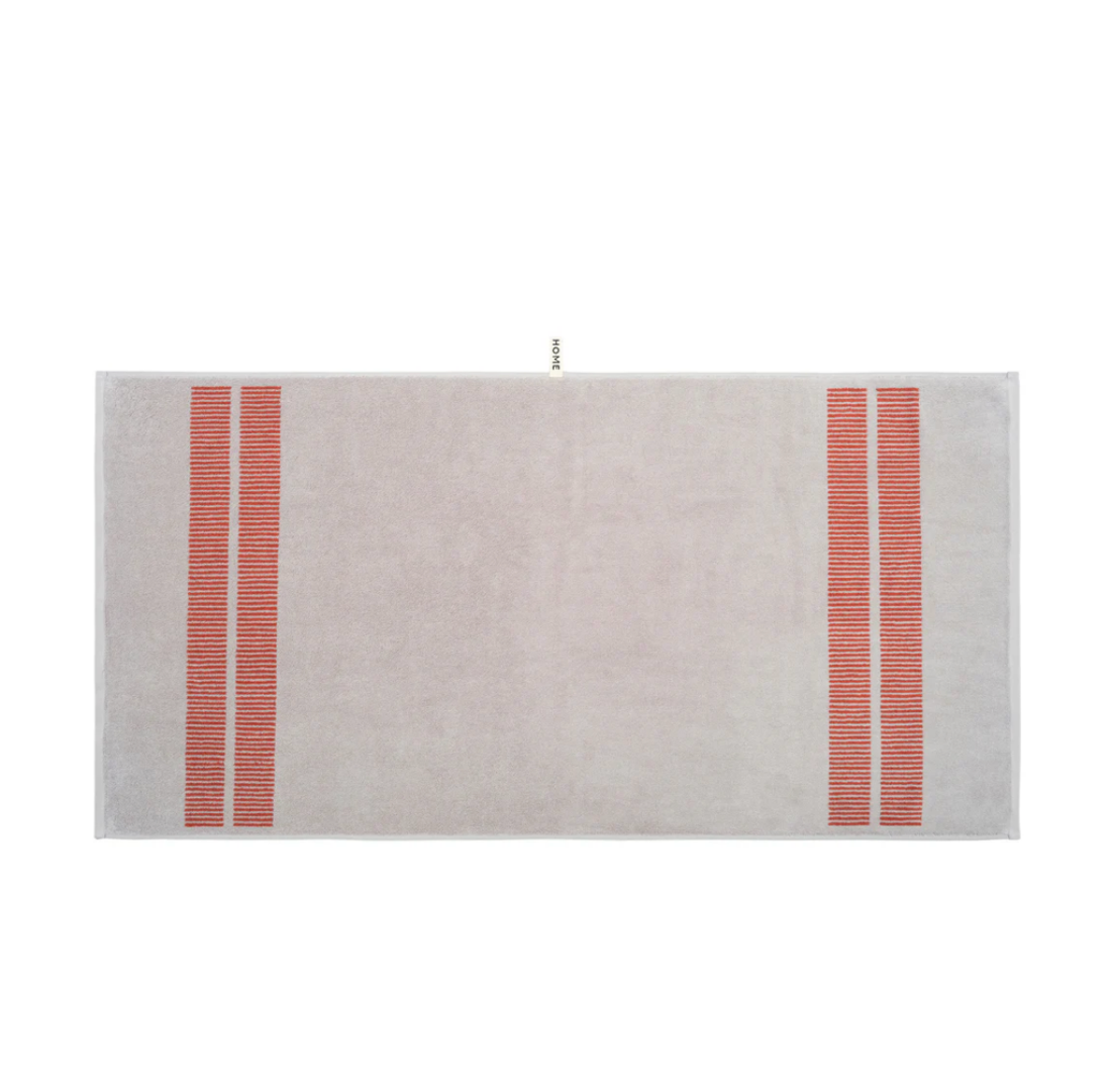 Dual Dash Bath Towel | Terracotta + Stone