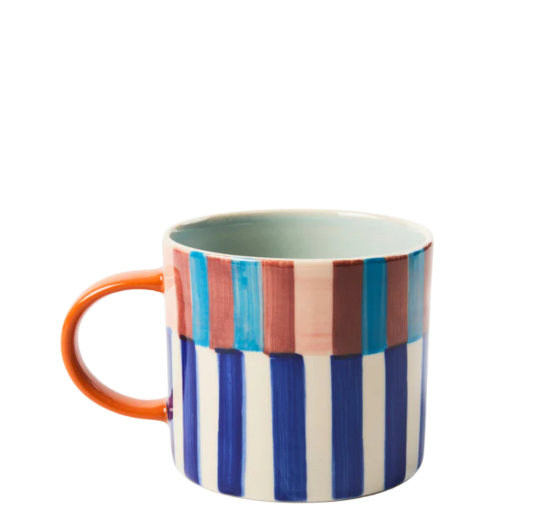 Bloomie Blue Stripe Mug