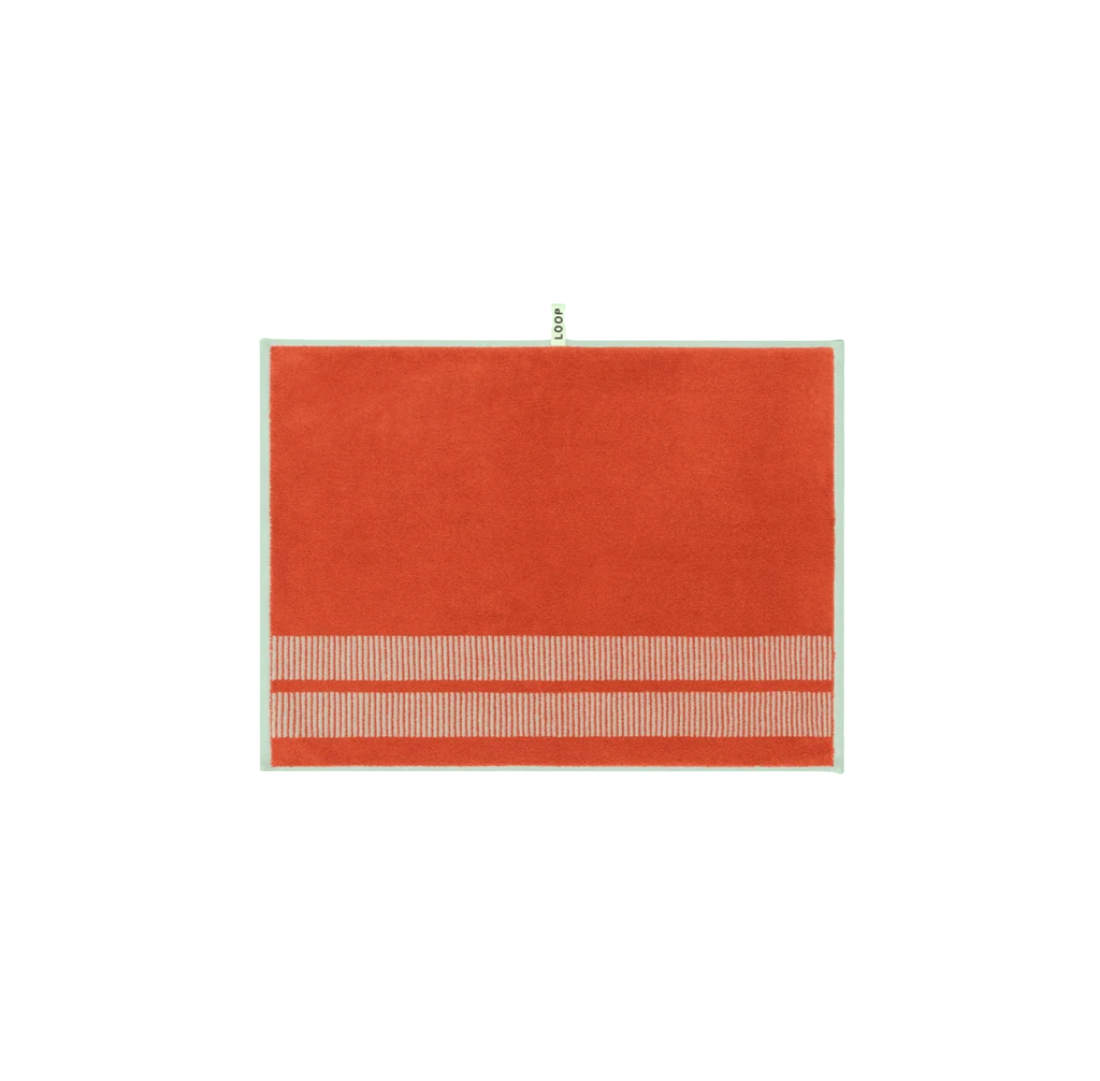 Dual Dash Brick Bath Mat | Terracotta + Stone