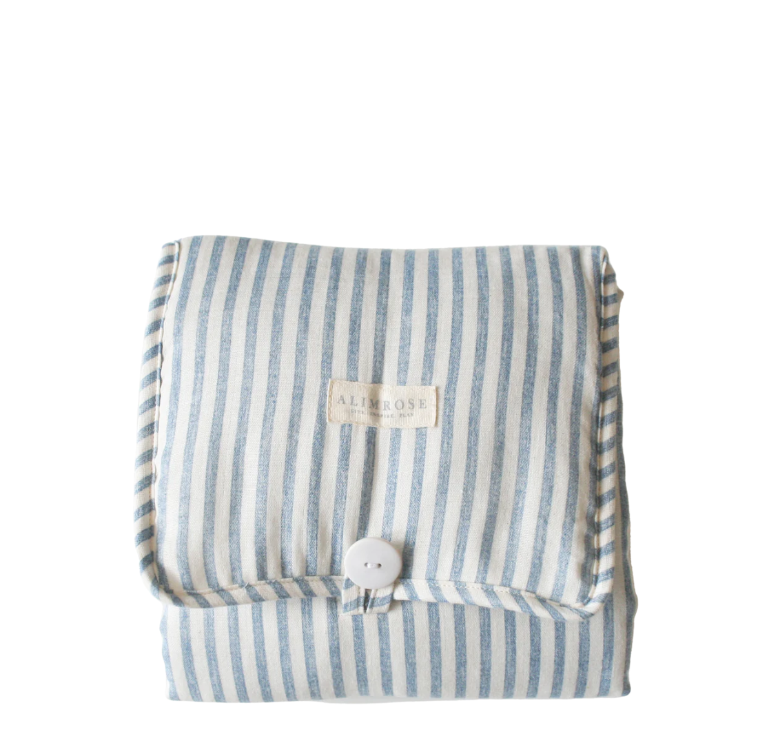 Little Traveller Change Mat | Chambray Stripe