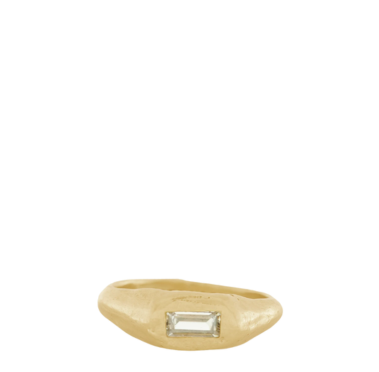 Filius Ring with Zircon | 18K Gold Plated