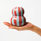 Fonda Burgundy Pale Blue Stripe Vase