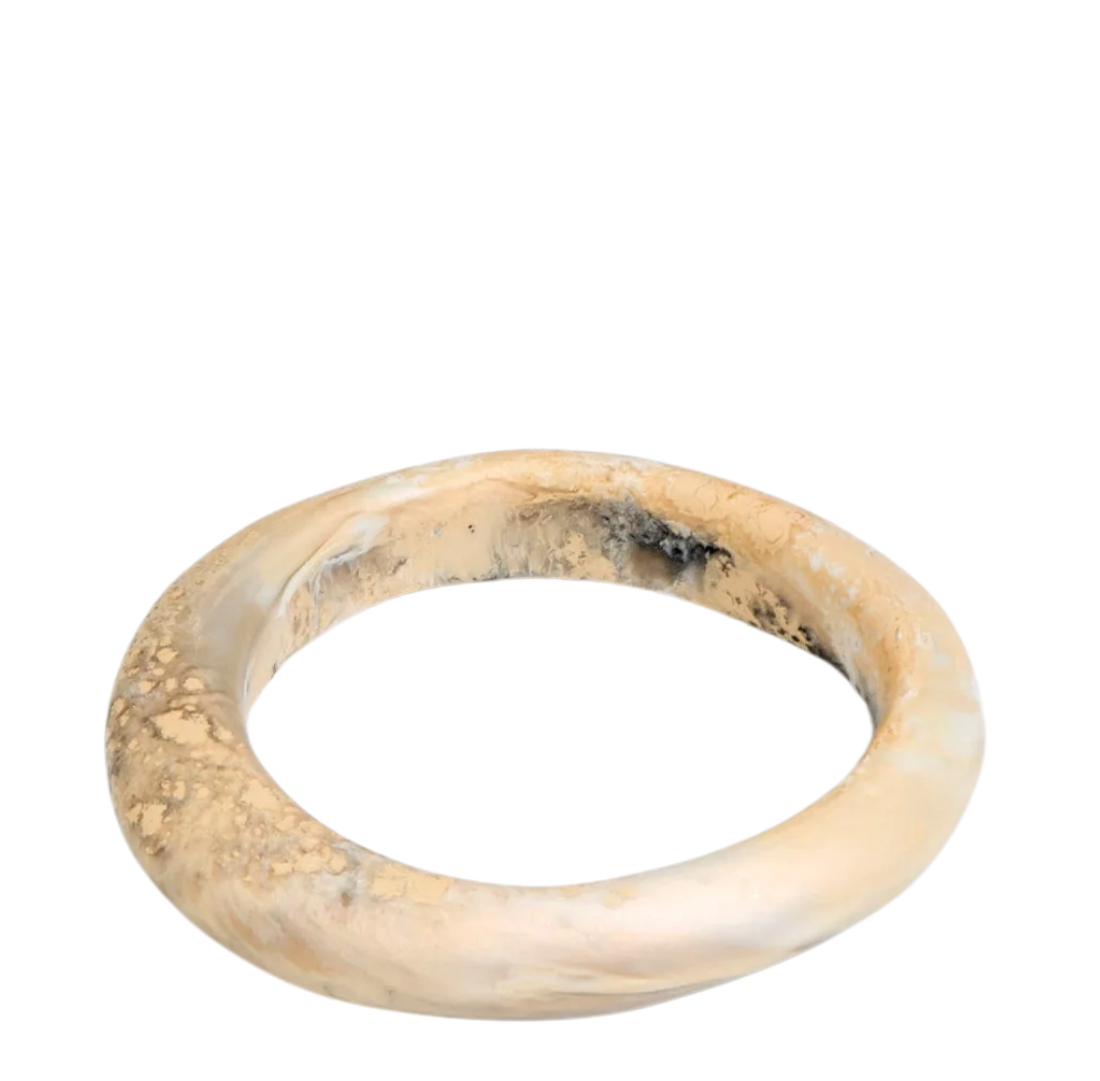 Small Organic Bangle | Sandy Pearl
