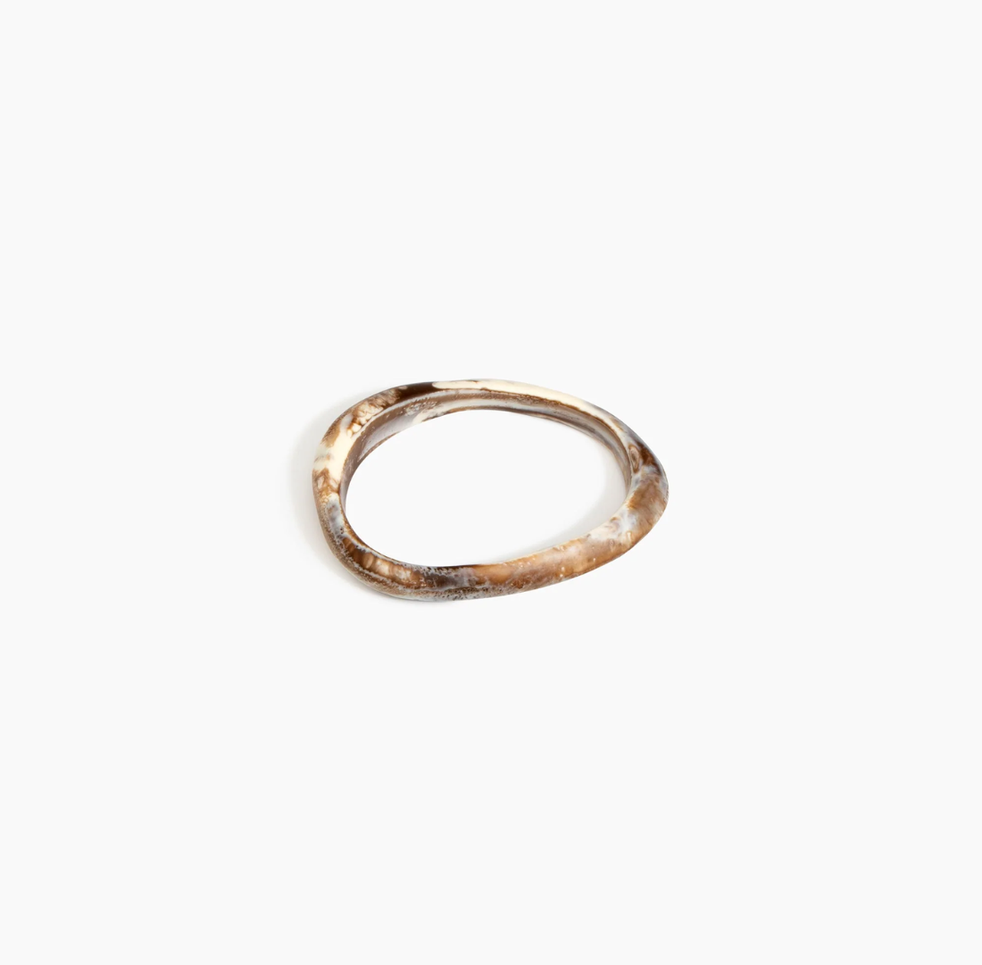 Rock Wishbone Bangle | Cappuccino
