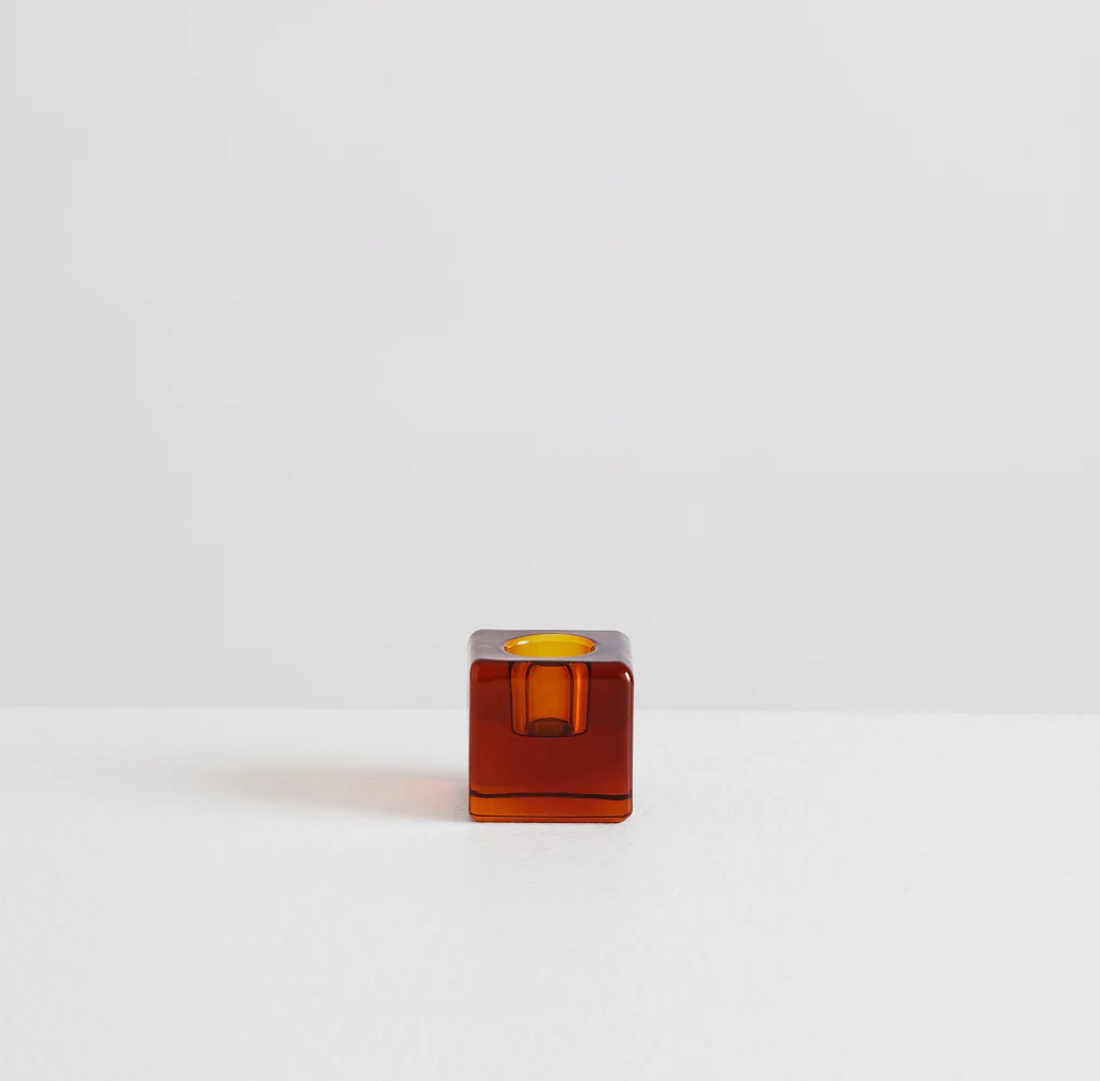 Le Cube Candle Holder | Amber