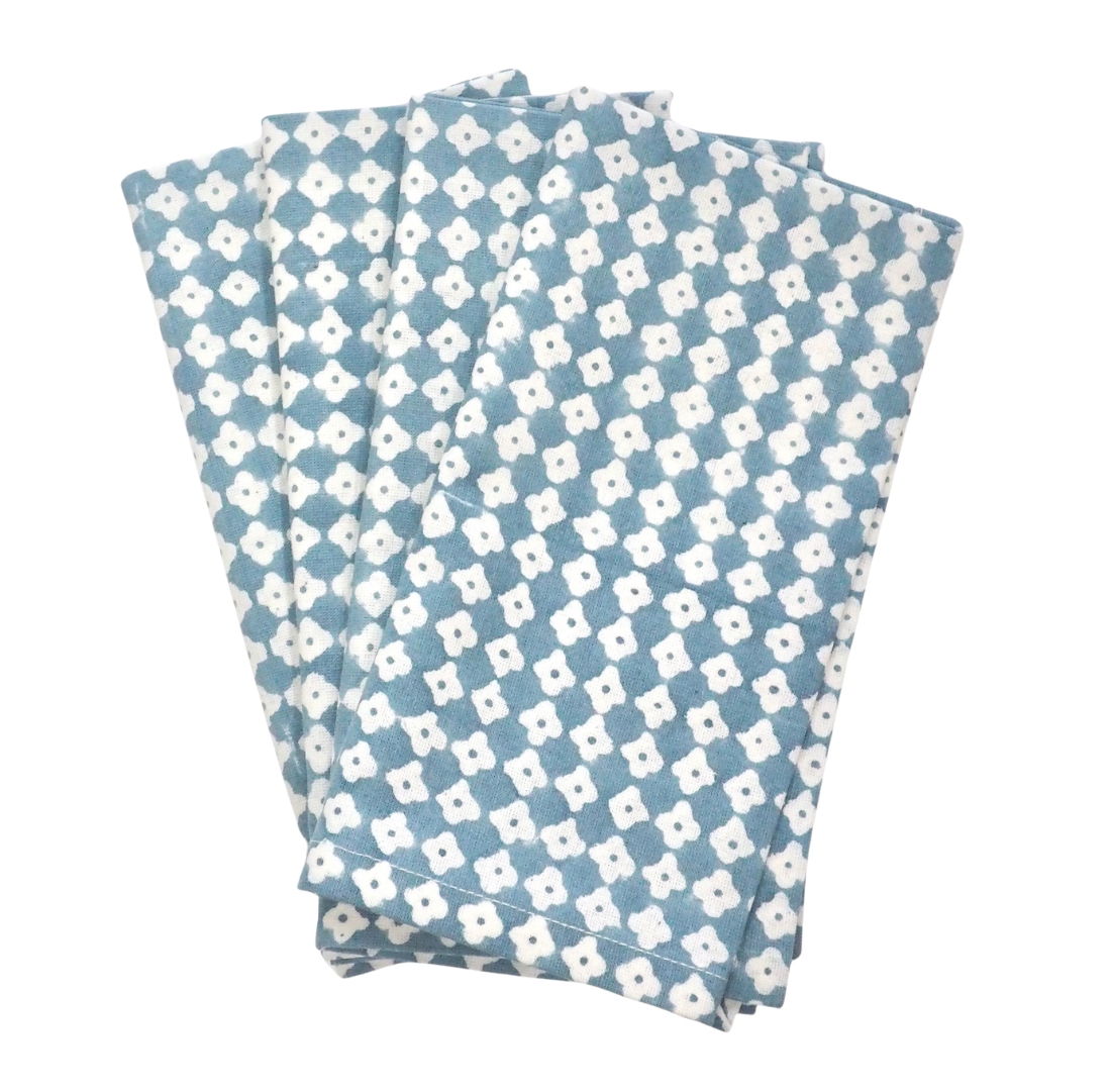 Napkin | Clover Flower | Chambray x 4