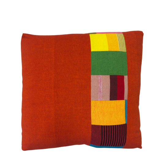 Burnt Orange | Red Patchwork Stripe