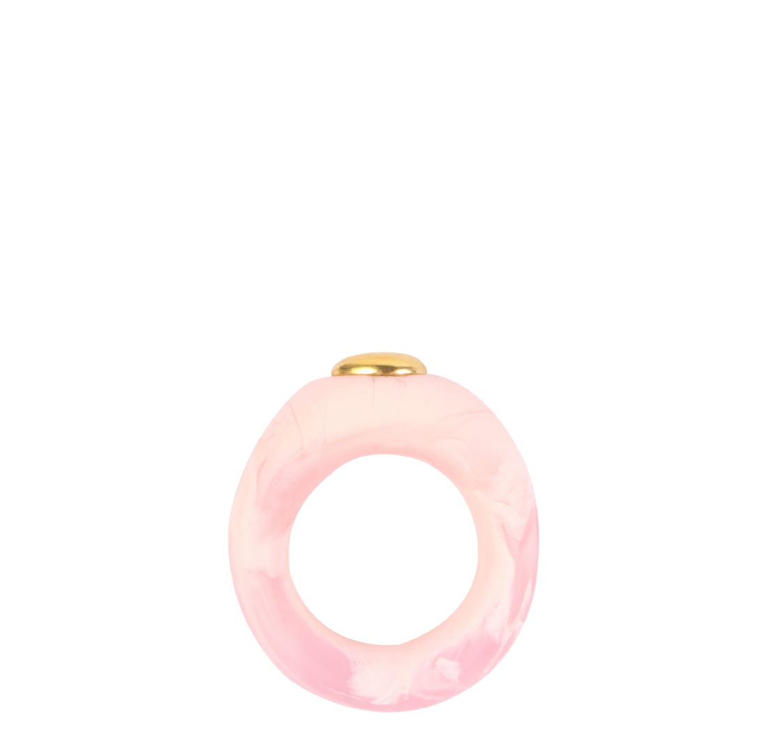 Round Rock Ring | Shell Pink | Gold
