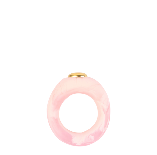 Round Rock Ring | Shell Pink | Gold