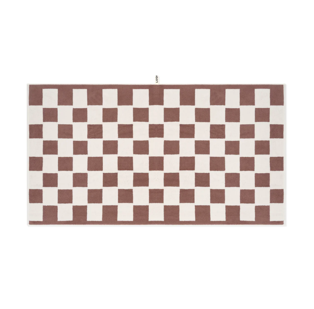 Brick Bath Sheet | Coffee + Ivory