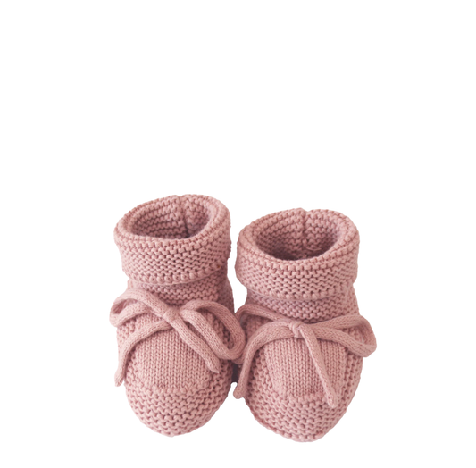 Knit Baby Booties |  0 - 6mth | Pink