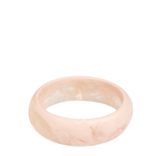 Medium Organic Oval Bangle | Rose