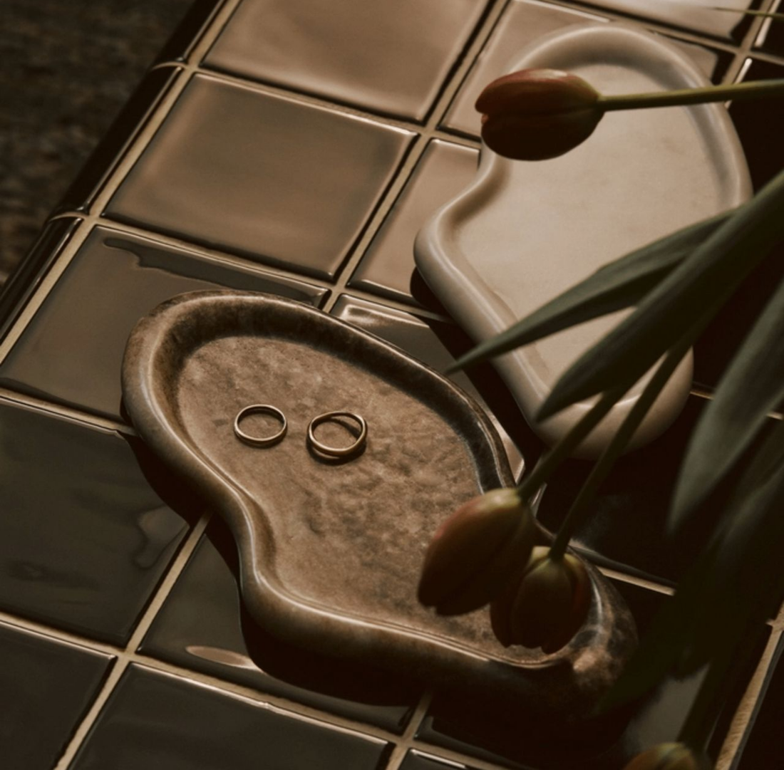 Marble Puddle Tray | Biscotti