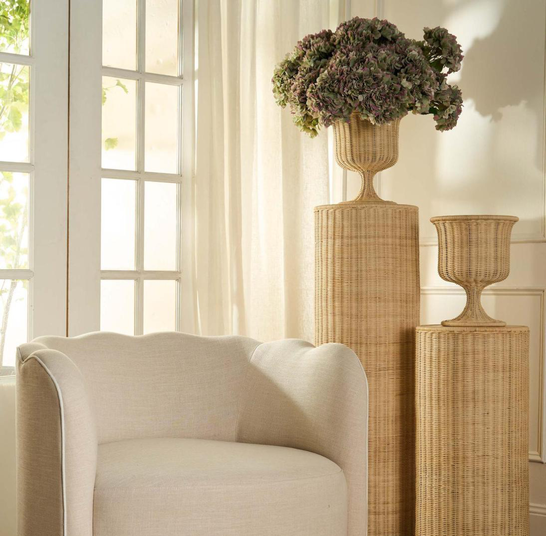 Belmont Rattan Urn