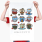 Aussie Teacups - Art Tea Towel
