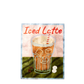 Barista Wall Art Iced Latte Tile
