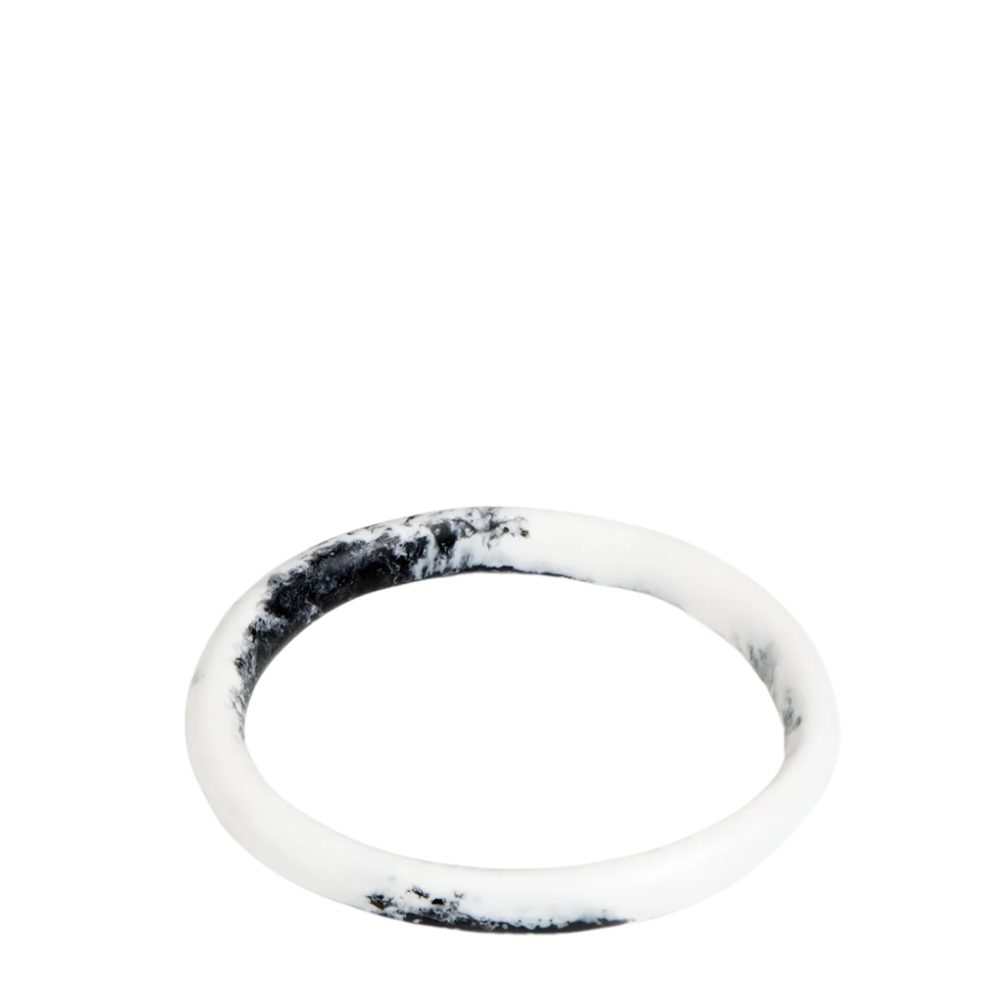 Wishbone Bangle | White Marble