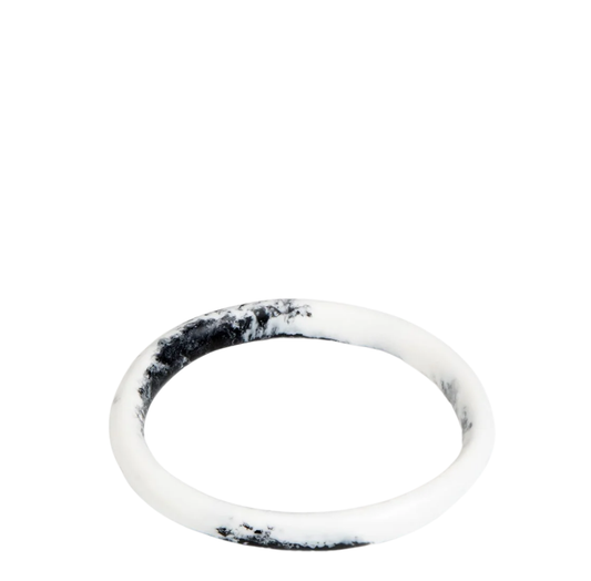 Wishbone Bangle | White Marble