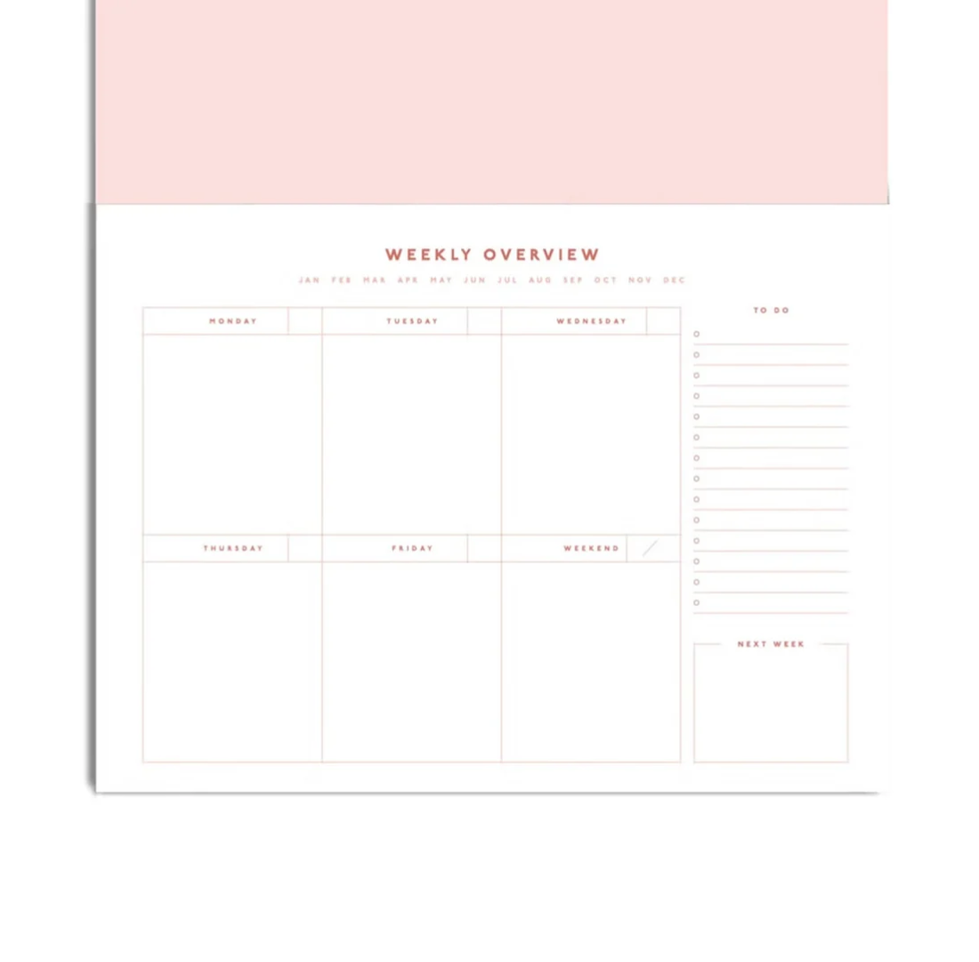 Weekly Desk Planner