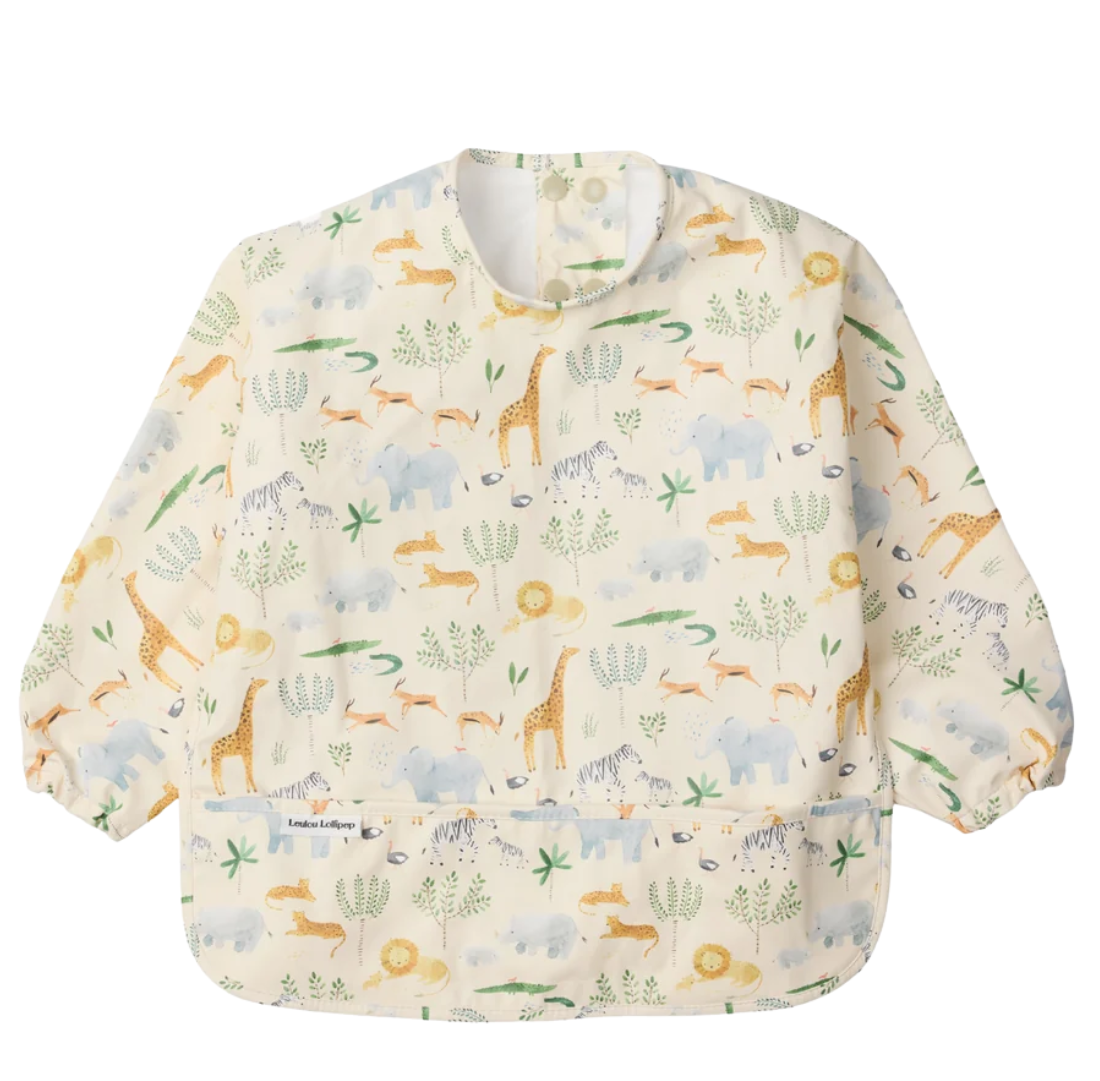 Long Sleeve Bib | Safari Jungle