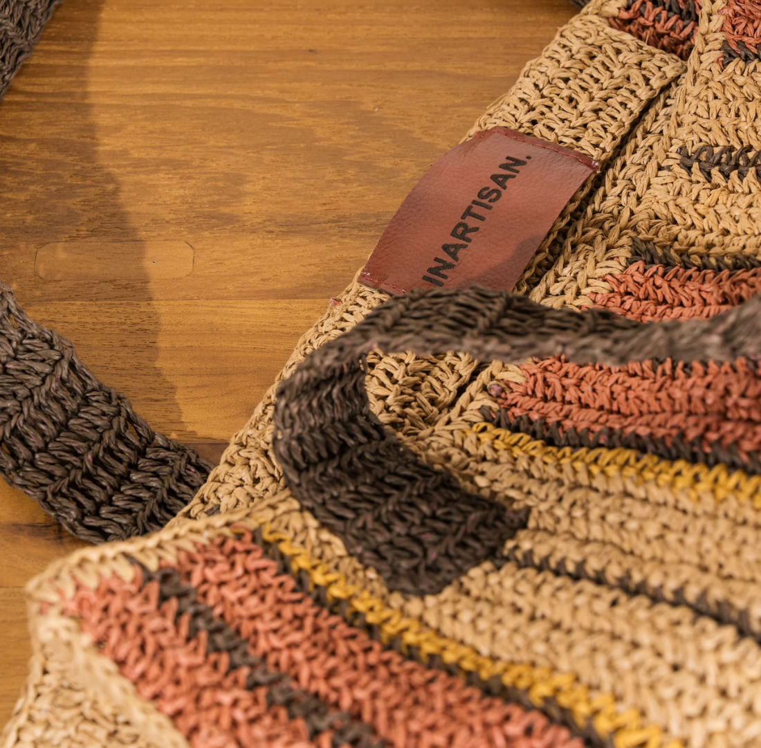Stripe Raffia Bag | Pepperberry