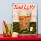 Barista Wall Art Iced Latte Tile