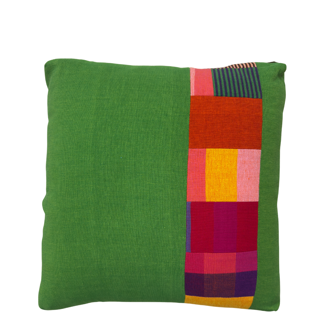 Neon Green | Patchwork Magenta Stripe
