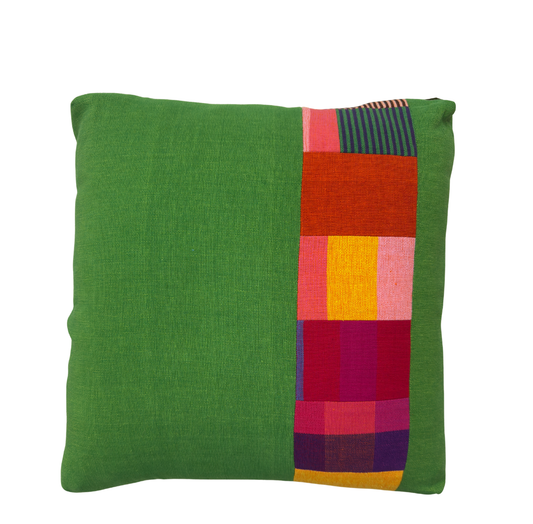 Neon Green | Patchwork Magenta Stripe