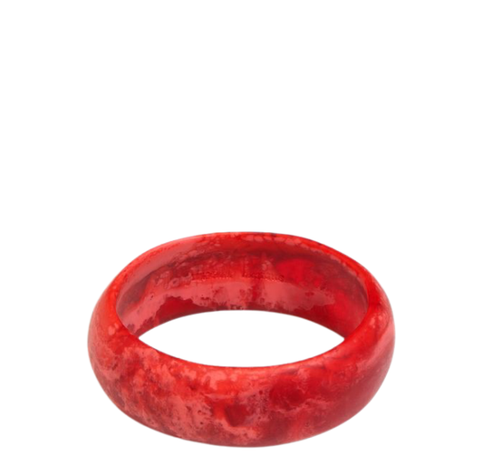 Medium Organic Oval Bangle | Cranberry
