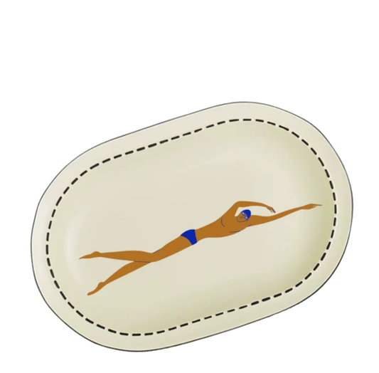 Lane Swimmers  Plate | Vanilla