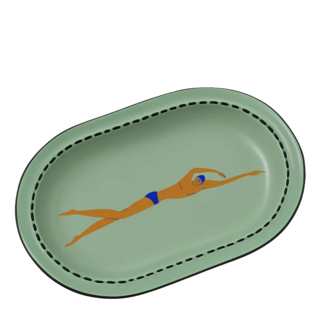 Lane Swimmers Plate | Pistachio