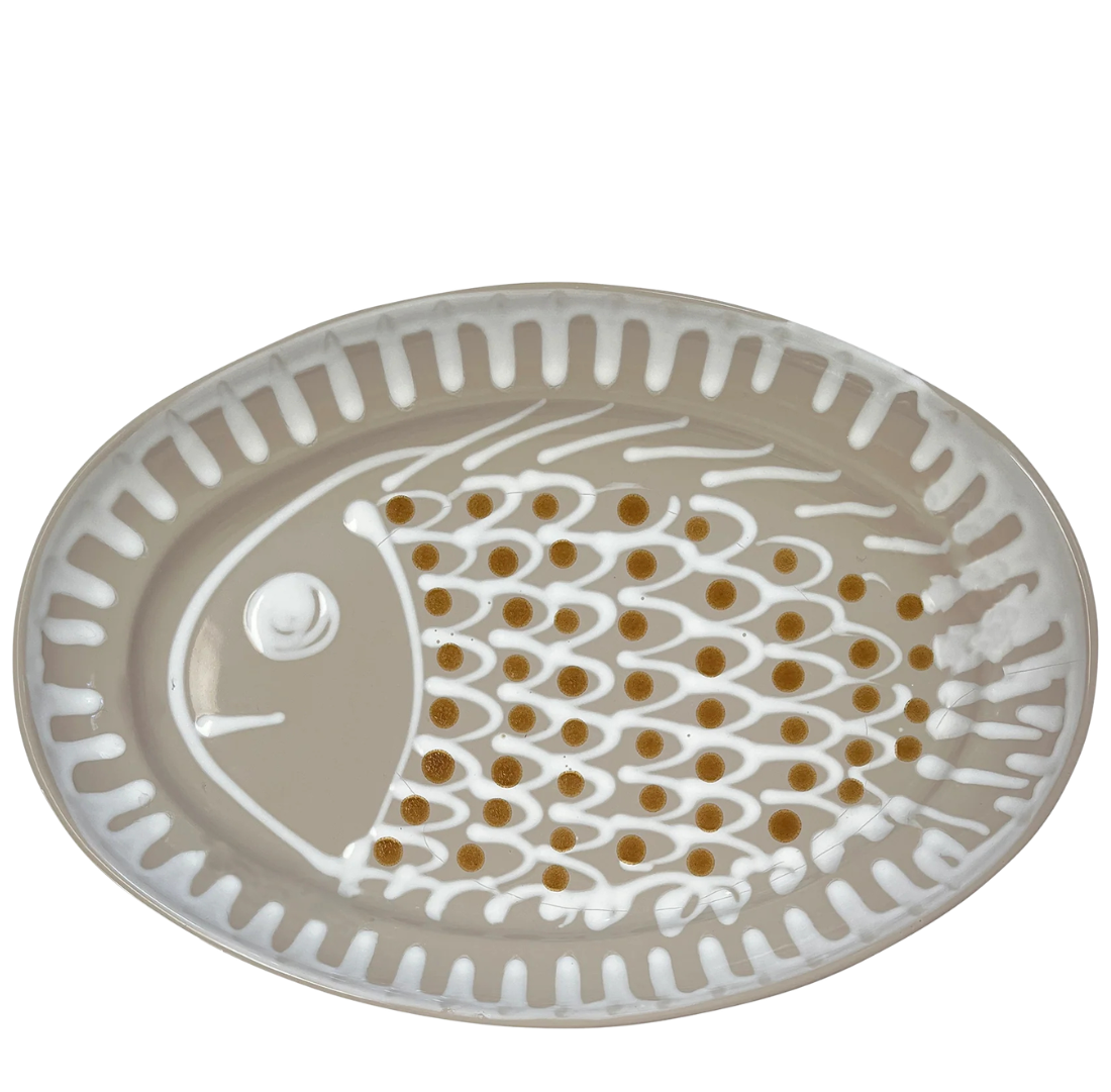 Fish Oval Platter | Beige