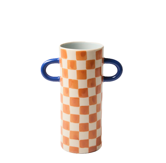 Griffe Check Bud Vase | Tan
