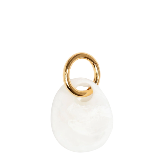 Earth Keyring | White Clear | Brass