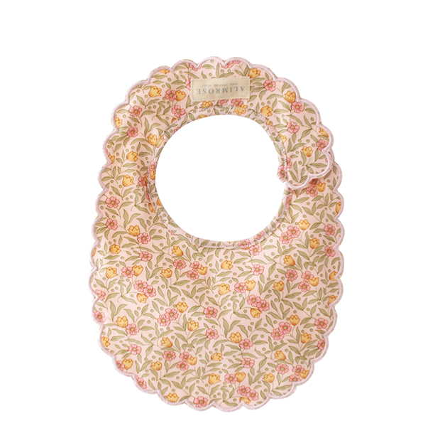 Scallop Bib | Blossom Lily Pink