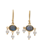 Bapu Earrings | Labradorite + Pearl