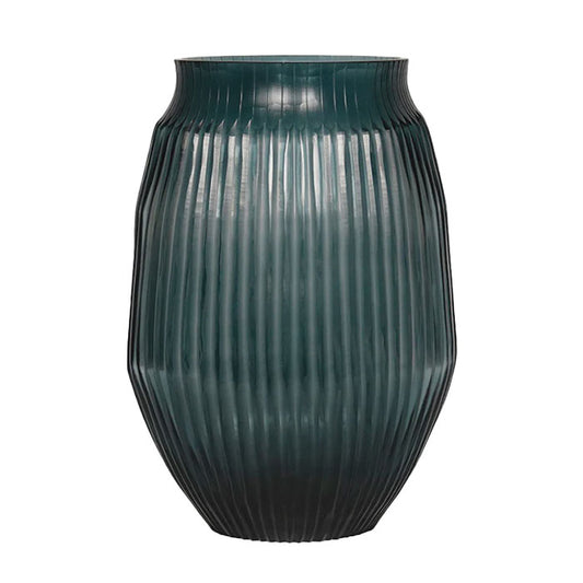 Fluted Vase | Petrol