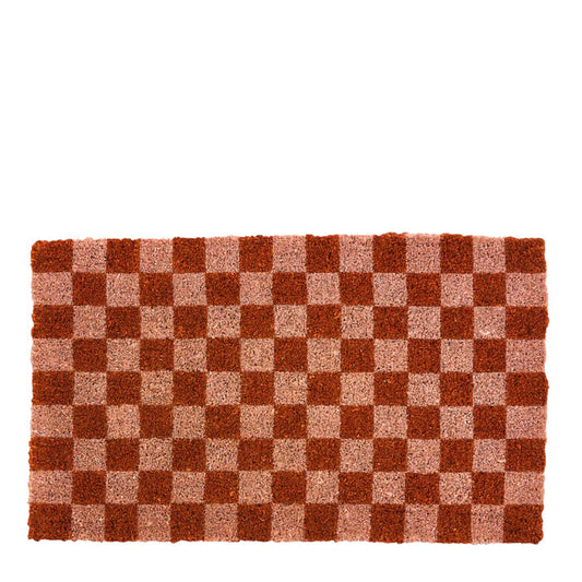 Doormat Checkers | Terracotta