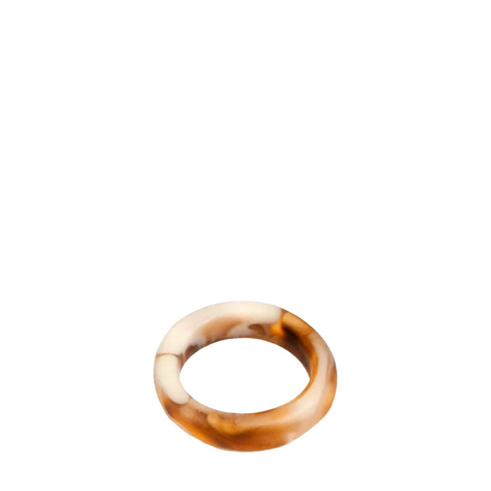 Modern Tribal Band Ring | Light Horn