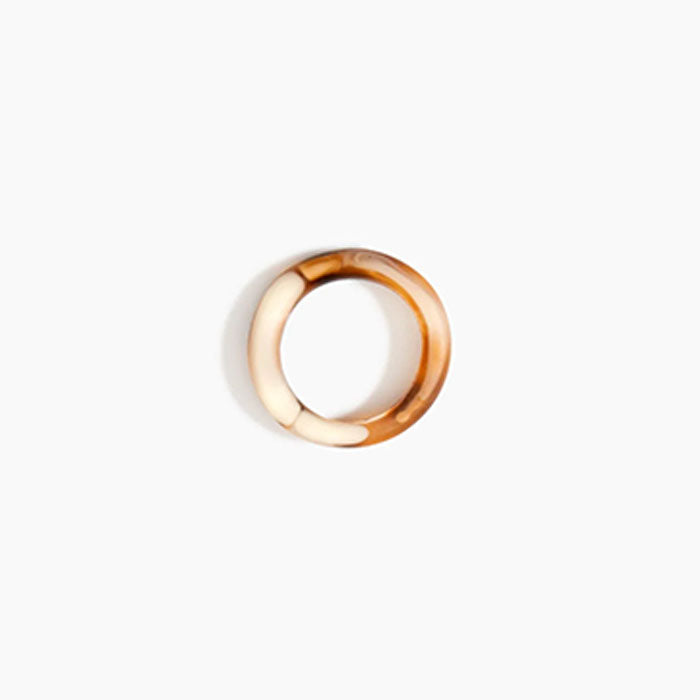 Modern Tribal Band Ring | Light Horn